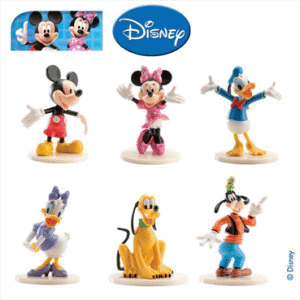 Pack 6 figuras tarta disney. Mickey, Daisy, Donald, Pluto, Goofy